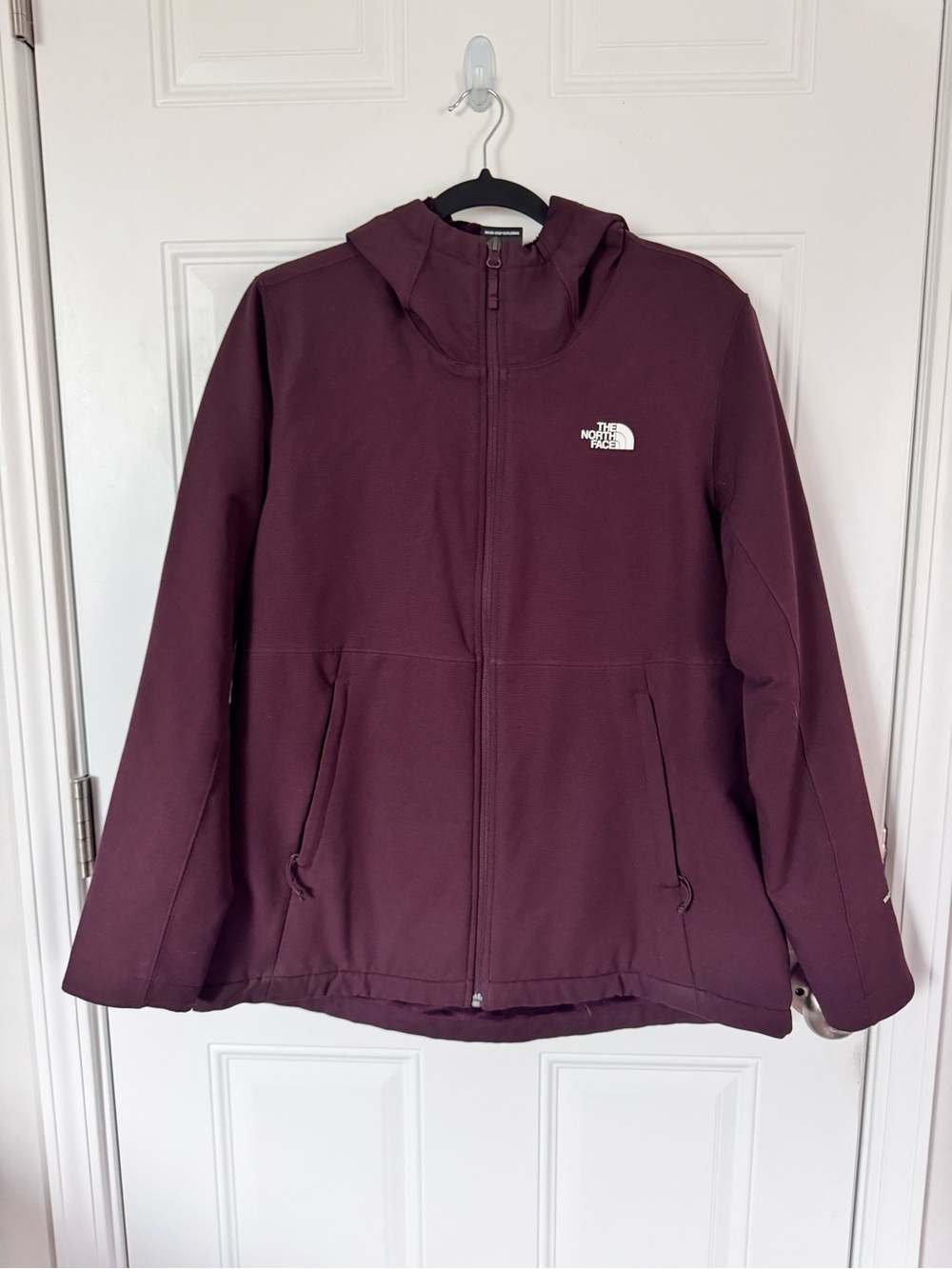 North Face Women’s XL Shelbe Rachel Hoodie Softshell Jacket/coat BlackBerry EUC